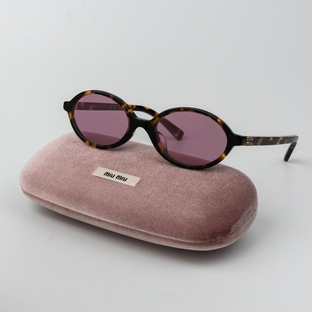 Miu Miu REGARD Women Sunglasses Havana Pink Mirror Silver MU04ZSF VAU50D REGARD